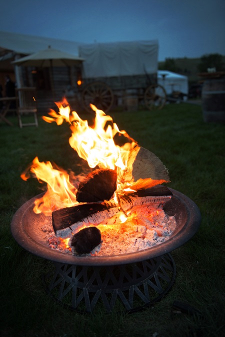 Fire Pit at Wedding Reception