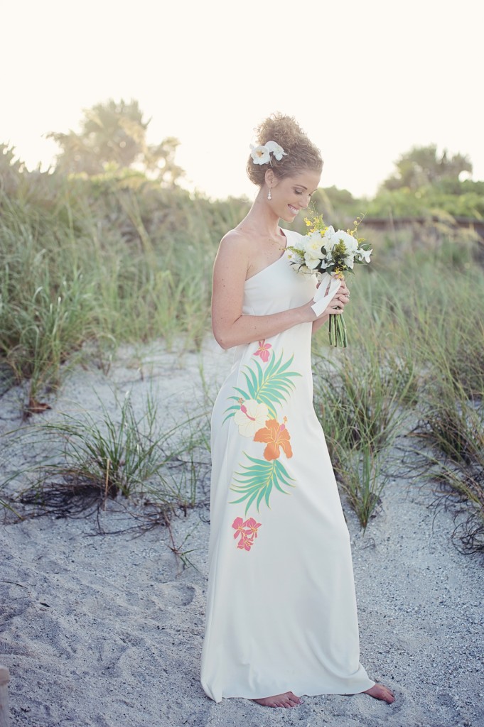 tropical beach wedding dress